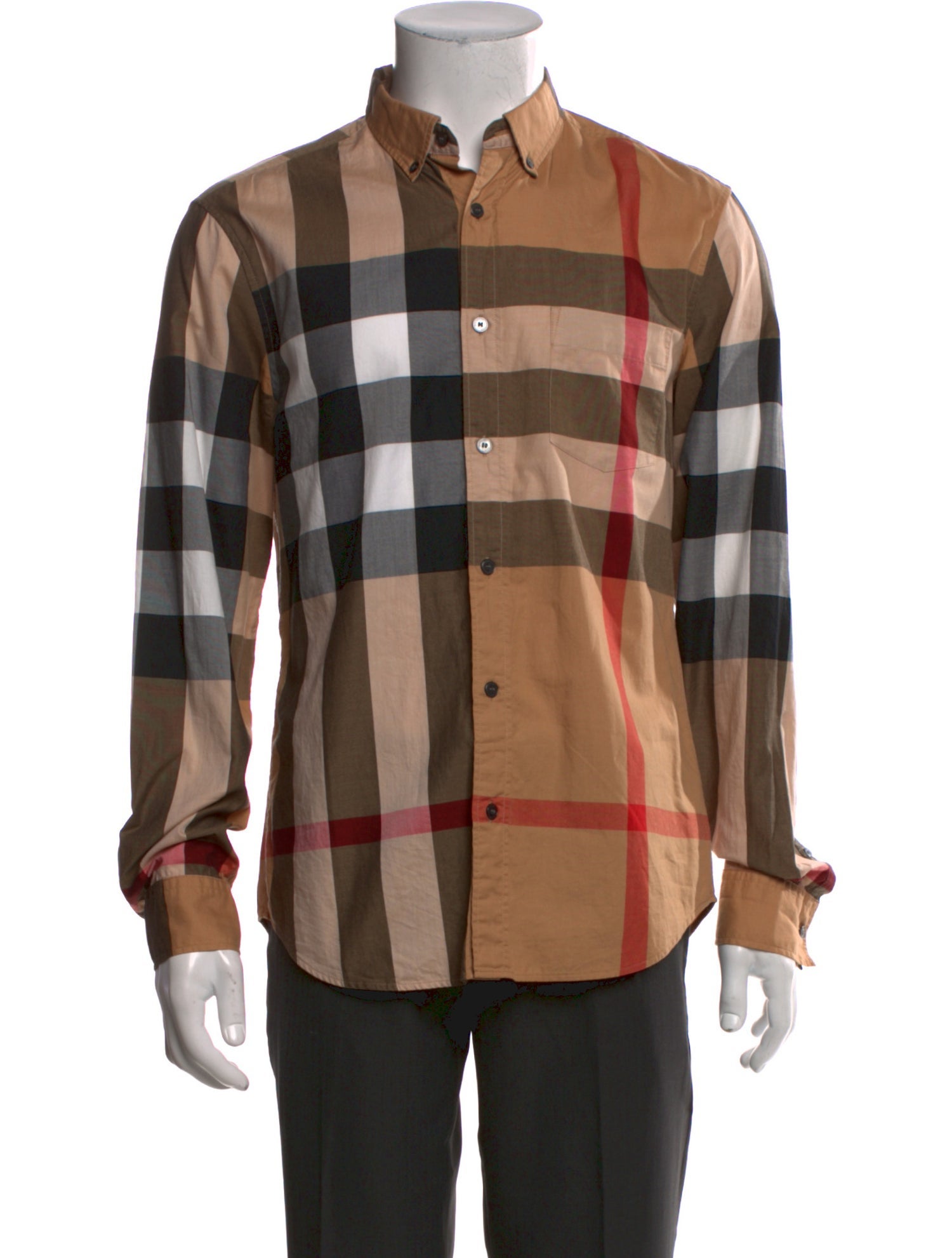 Burberry Brit Exploded Check Pattern Long Sleeve Shirt