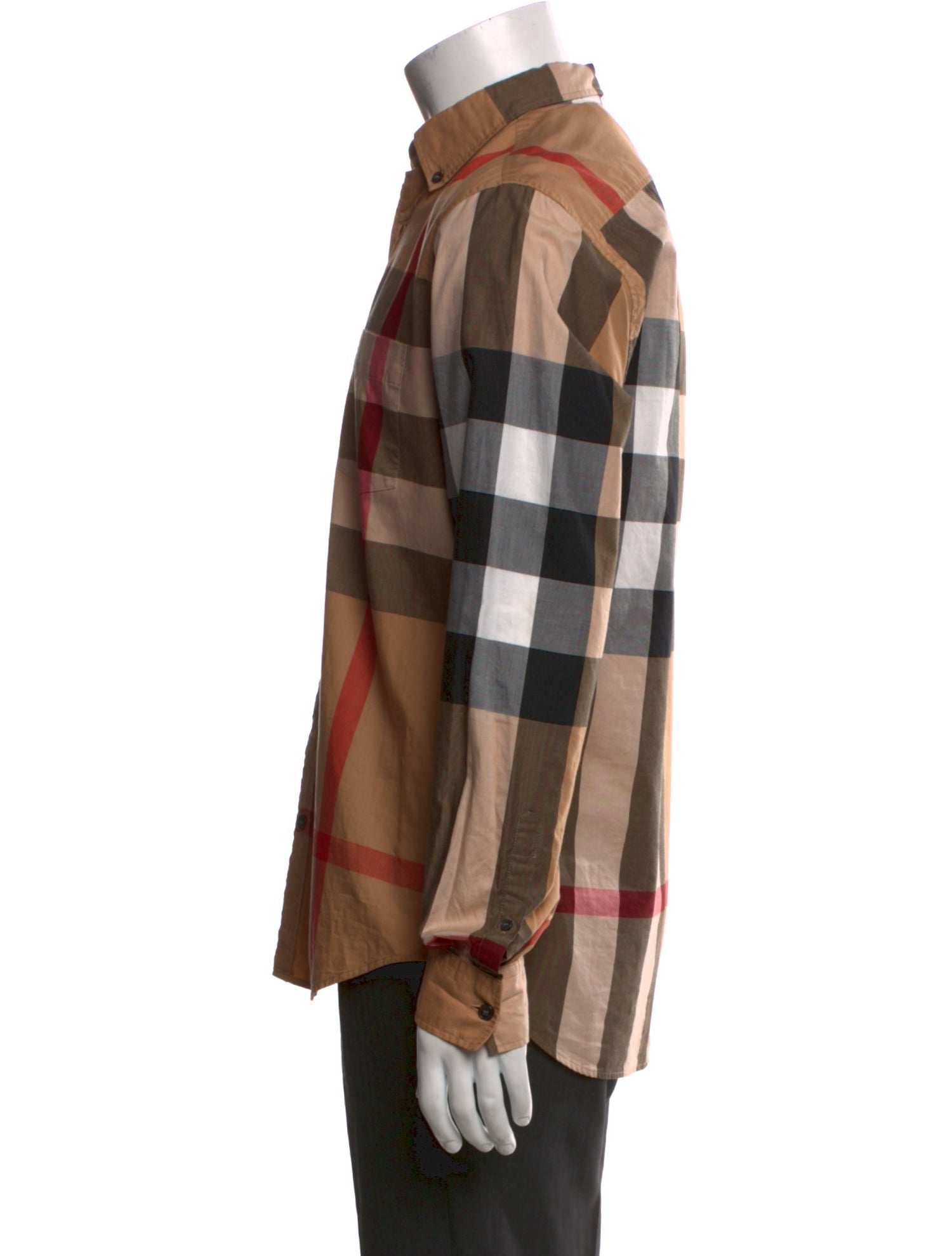 Burberry Brit Exploded Check Pattern Long Sleeve Shirt