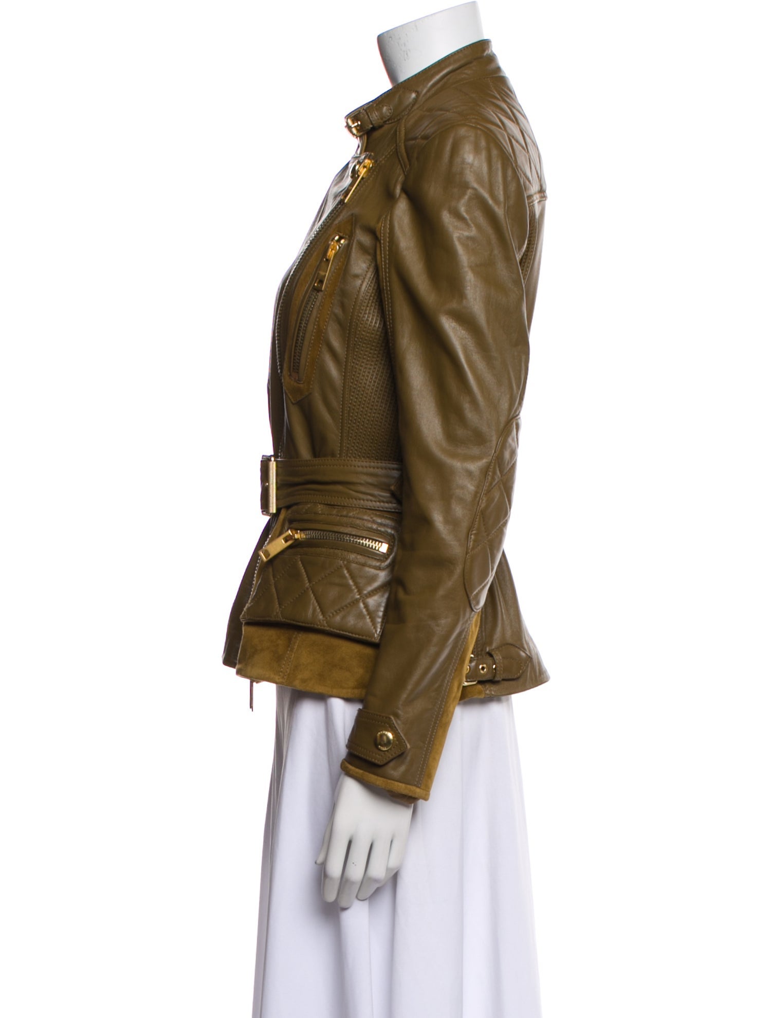 Burberry Brit Leather Biker Jacket