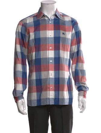 Burberry Brit Plaid Print Long Sleeve Shirt