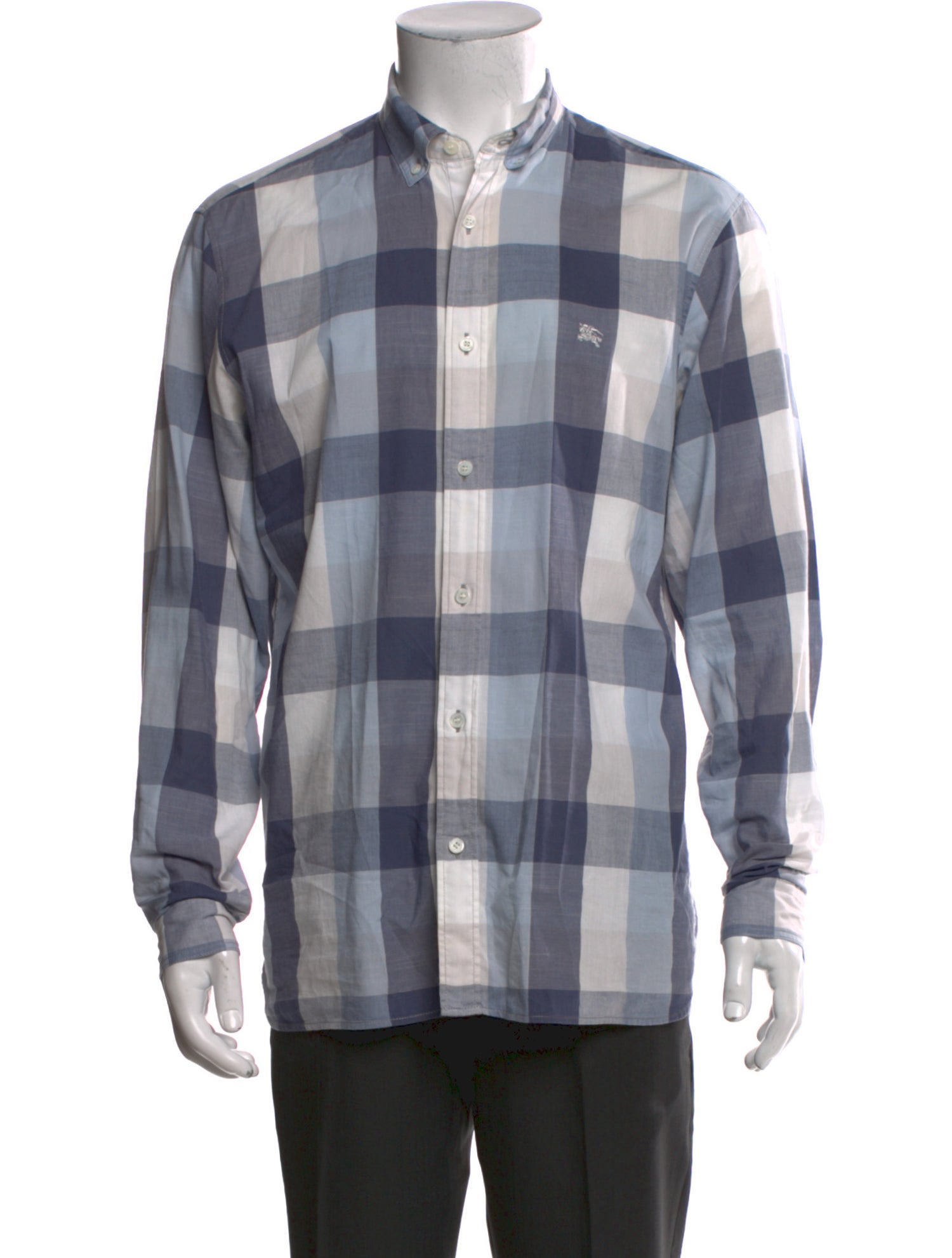 Burberry Brit Plaid Print Long Sleeve Shirt