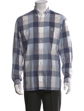 Burberry Brit Plaid Print Long Sleeve Shirt