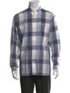 Burberry Brit Plaid Print Long Sleeve Shirt