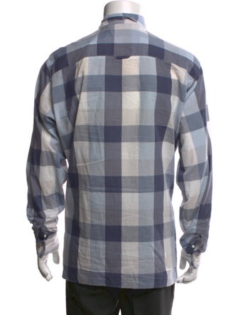 Burberry Brit Plaid Print Long Sleeve Shirt