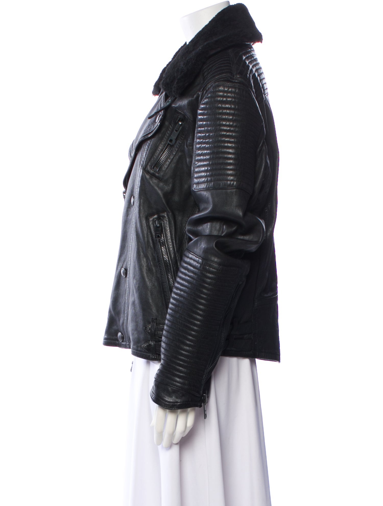 Burberry Brit Leather Biker Jacket