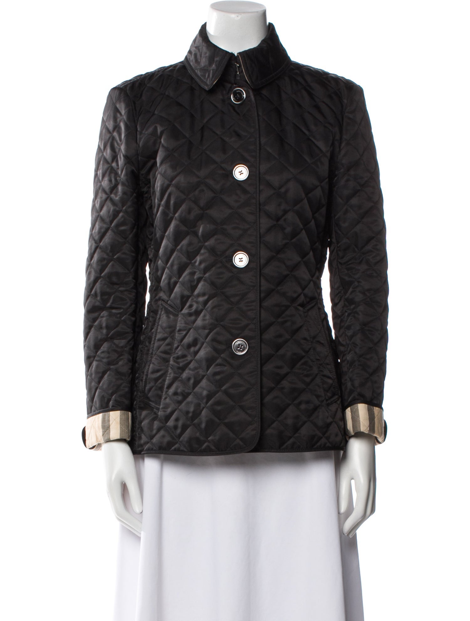 Burberry Brit Plaid Print Utility Jacket