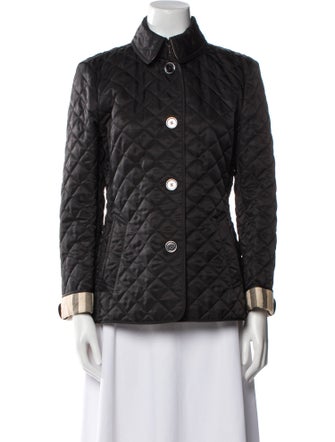 Burberry Brit Plaid Print Utility Jacket