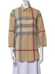 Burberry Brit Plaid Print Three-Quarter Sleeve Tunic