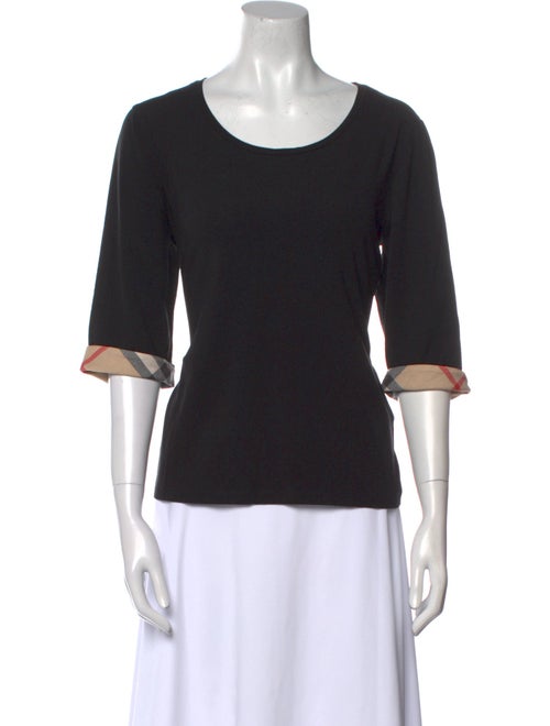 Burberry Brit Scoop Neck Three-Quarter Sleeve T-Shirt