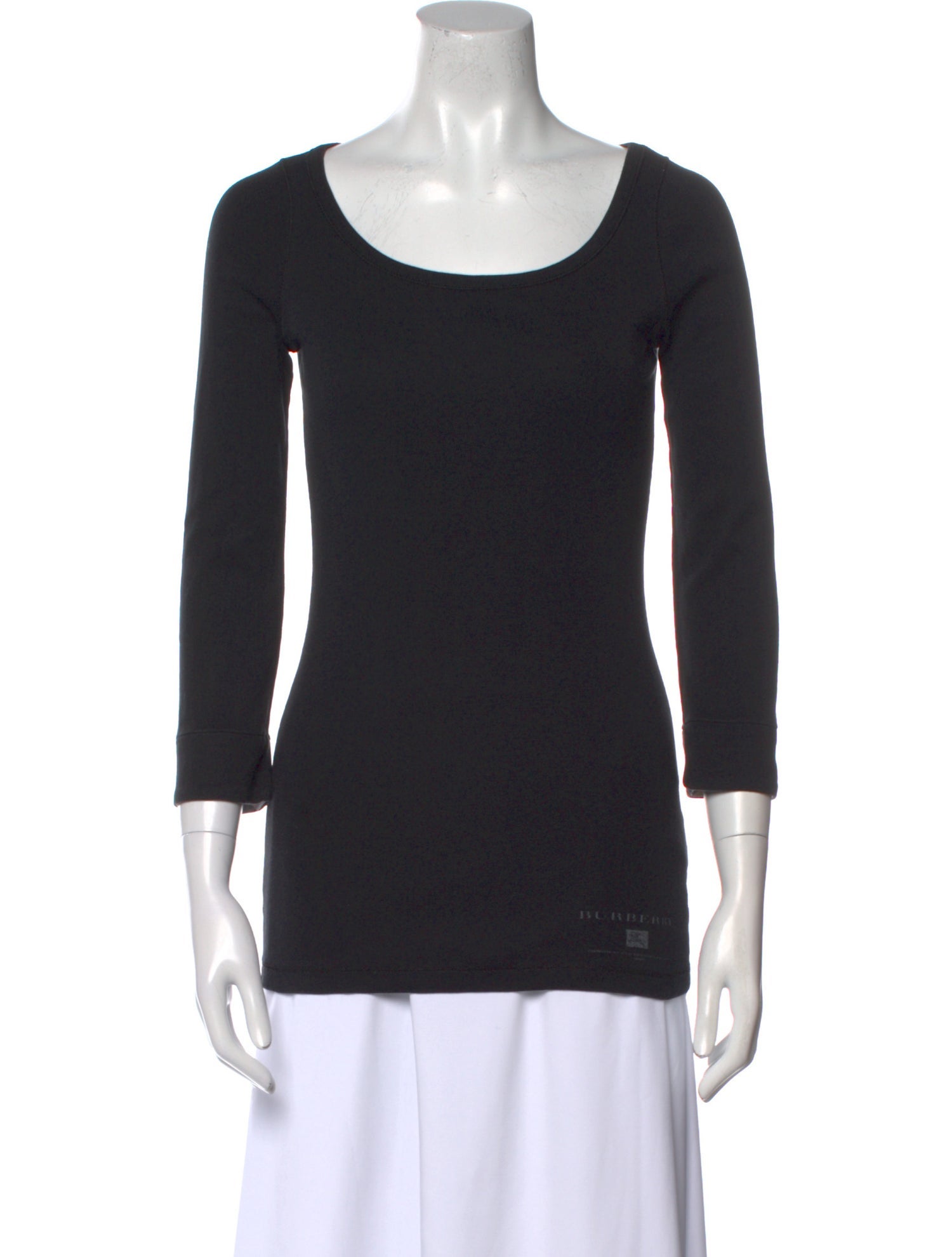 Burberry Brit Scoop Neck Three-Quarter Sleeve T-Shirt