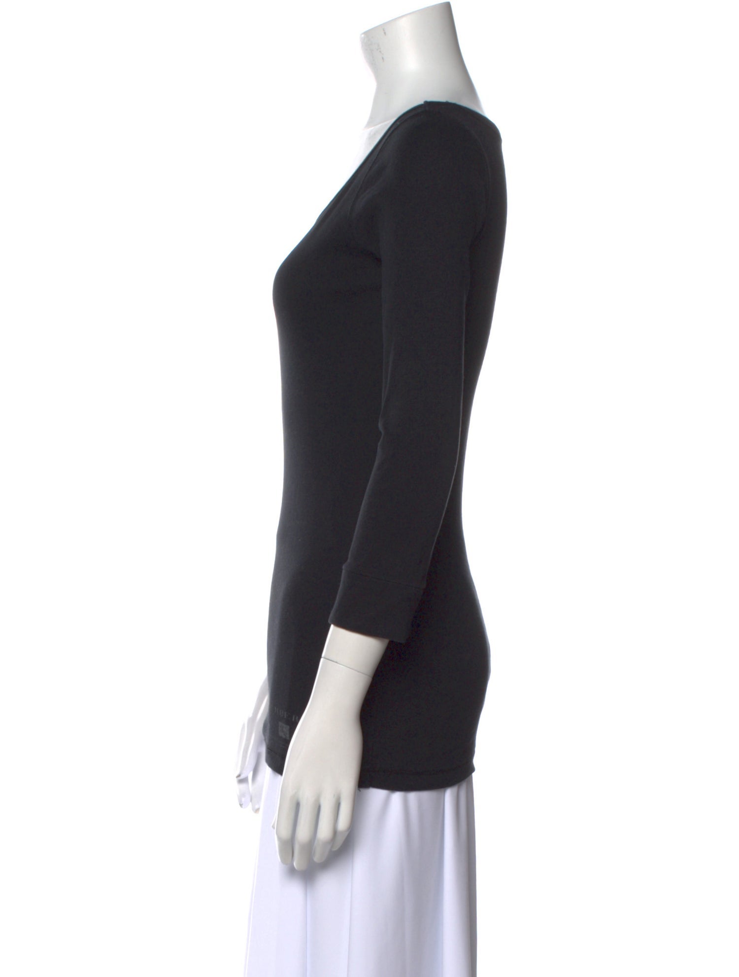 Burberry Brit Scoop Neck Three-Quarter Sleeve T-Shirt