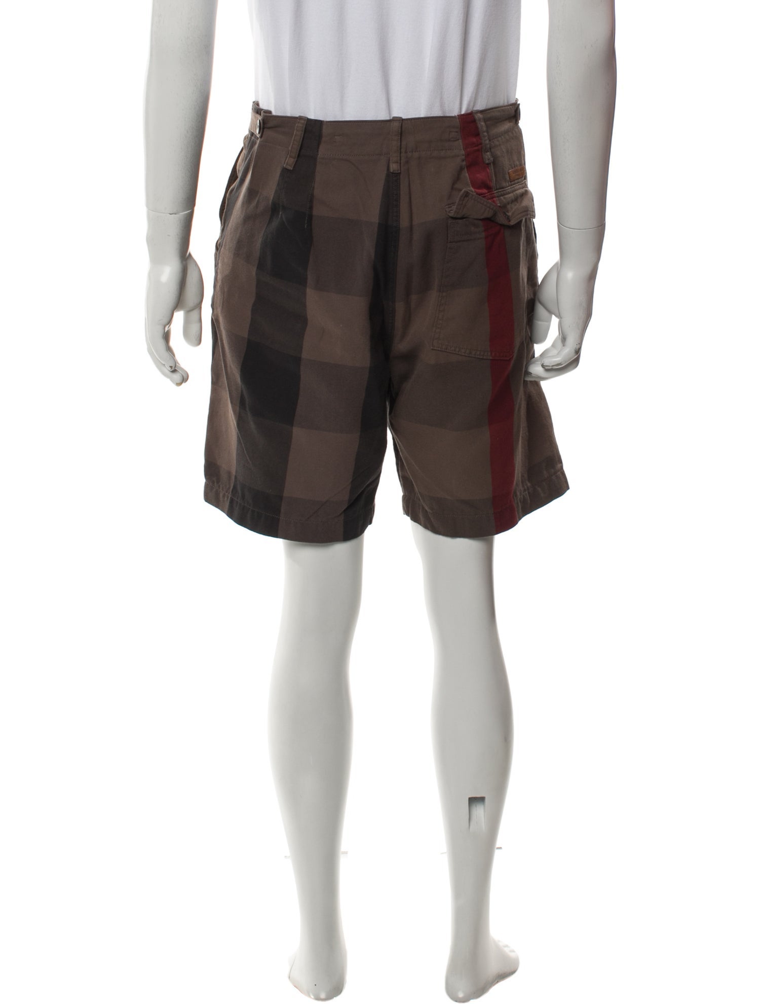 Burberry Brit Plaid Print Flat Front Shorts