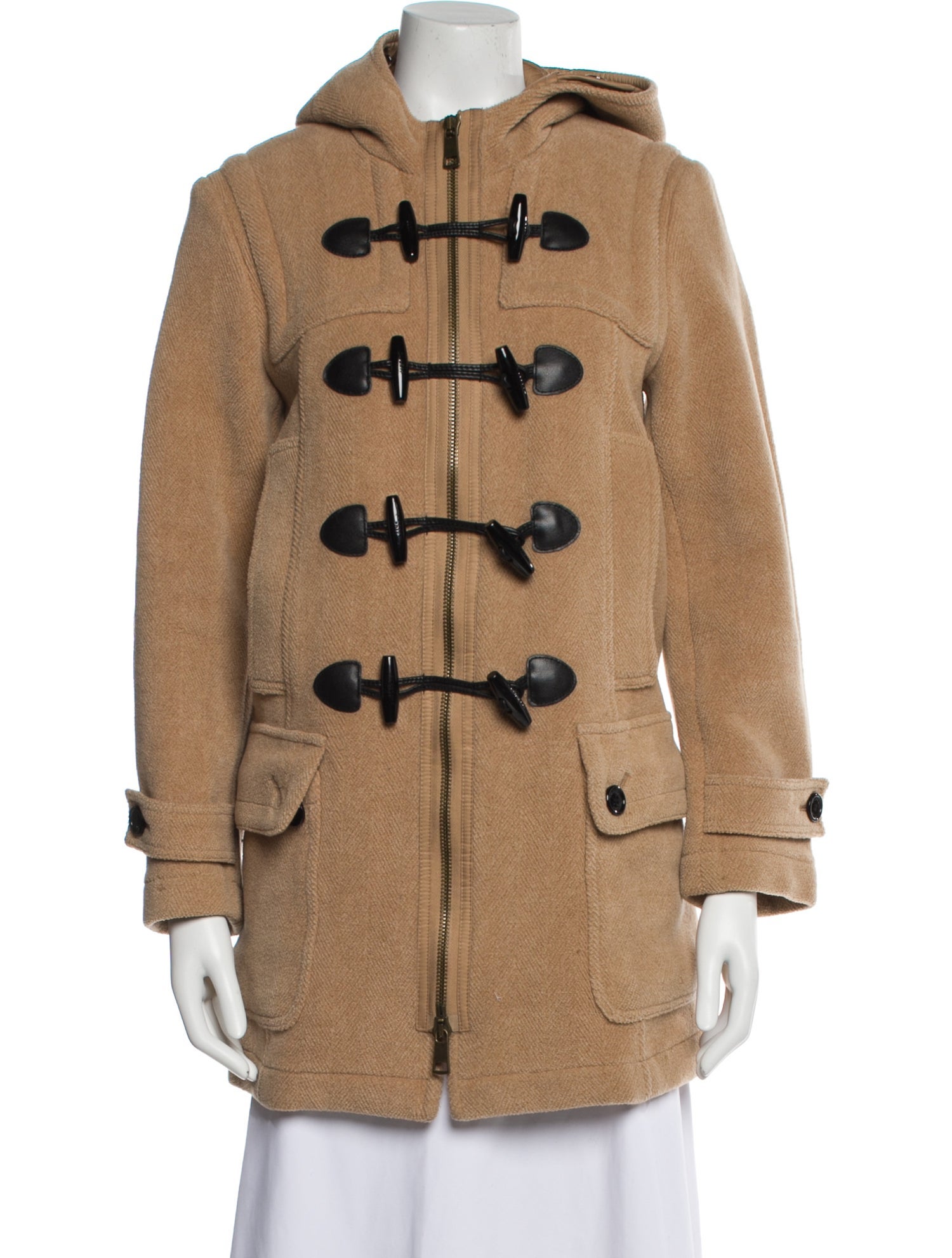 Burberry Brit Wool Faux Fur Coat