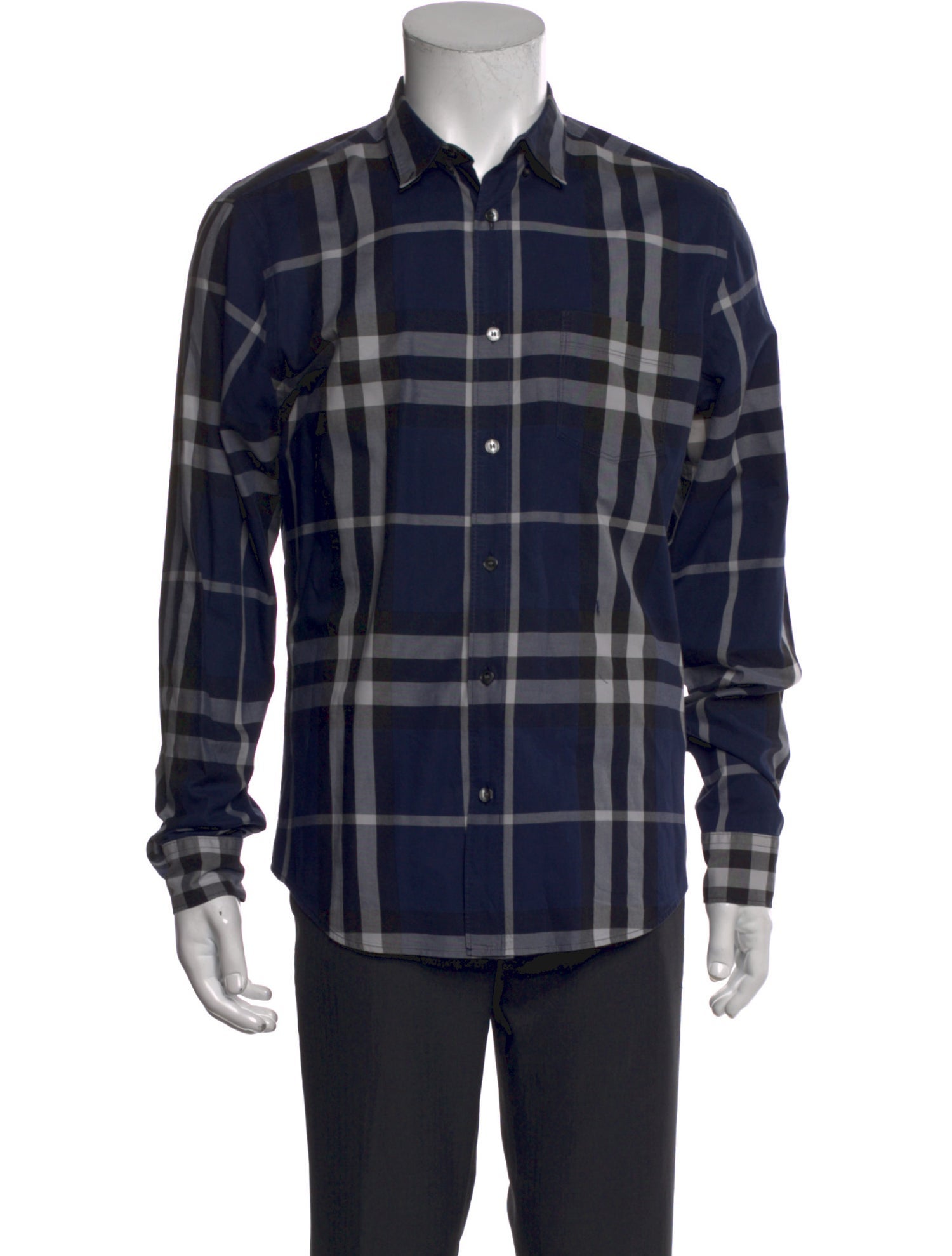 Burberry Brit Plaid Print Long Sleeve Shirt