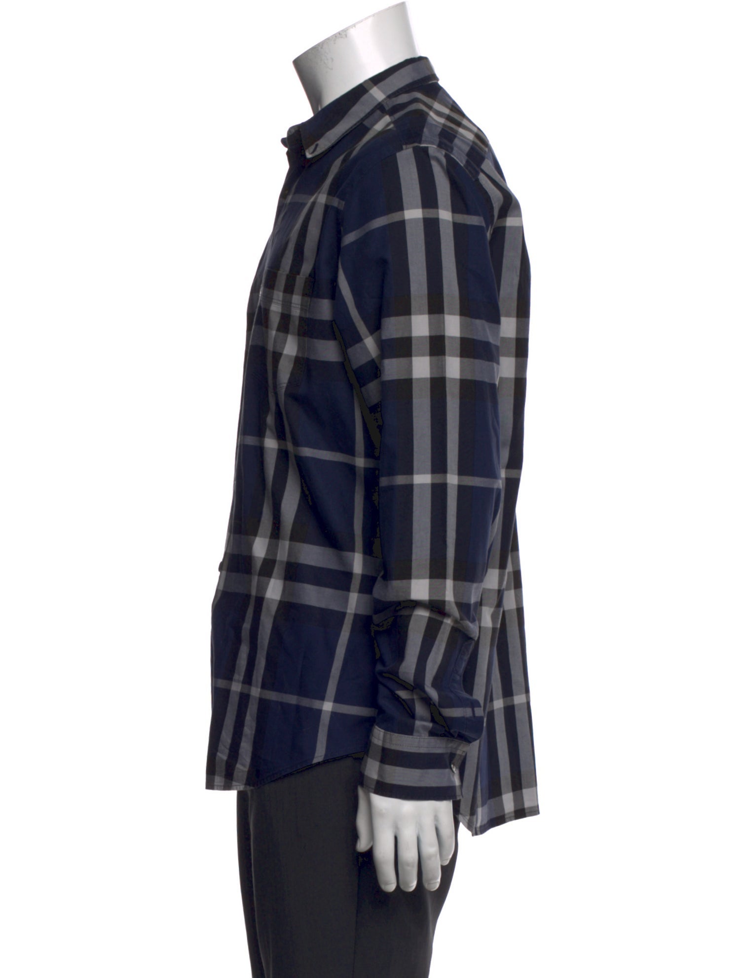 Burberry Brit Plaid Print Long Sleeve Shirt