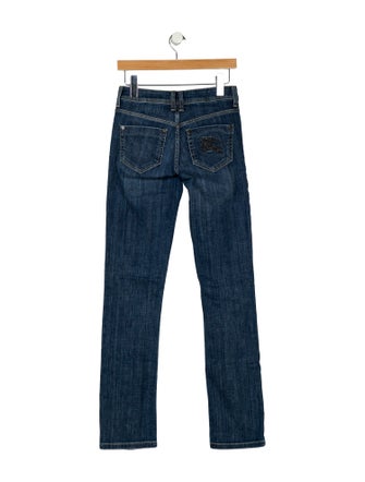 Burberry Brit Mid-Rise Straight Leg Jeans