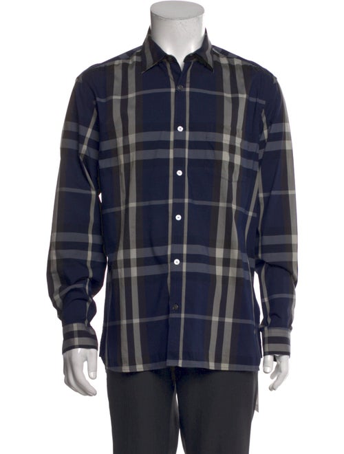 Burberry Brit Plaid Print Long Sleeve Shirt