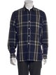 Burberry Brit Plaid Print Long Sleeve Shirt