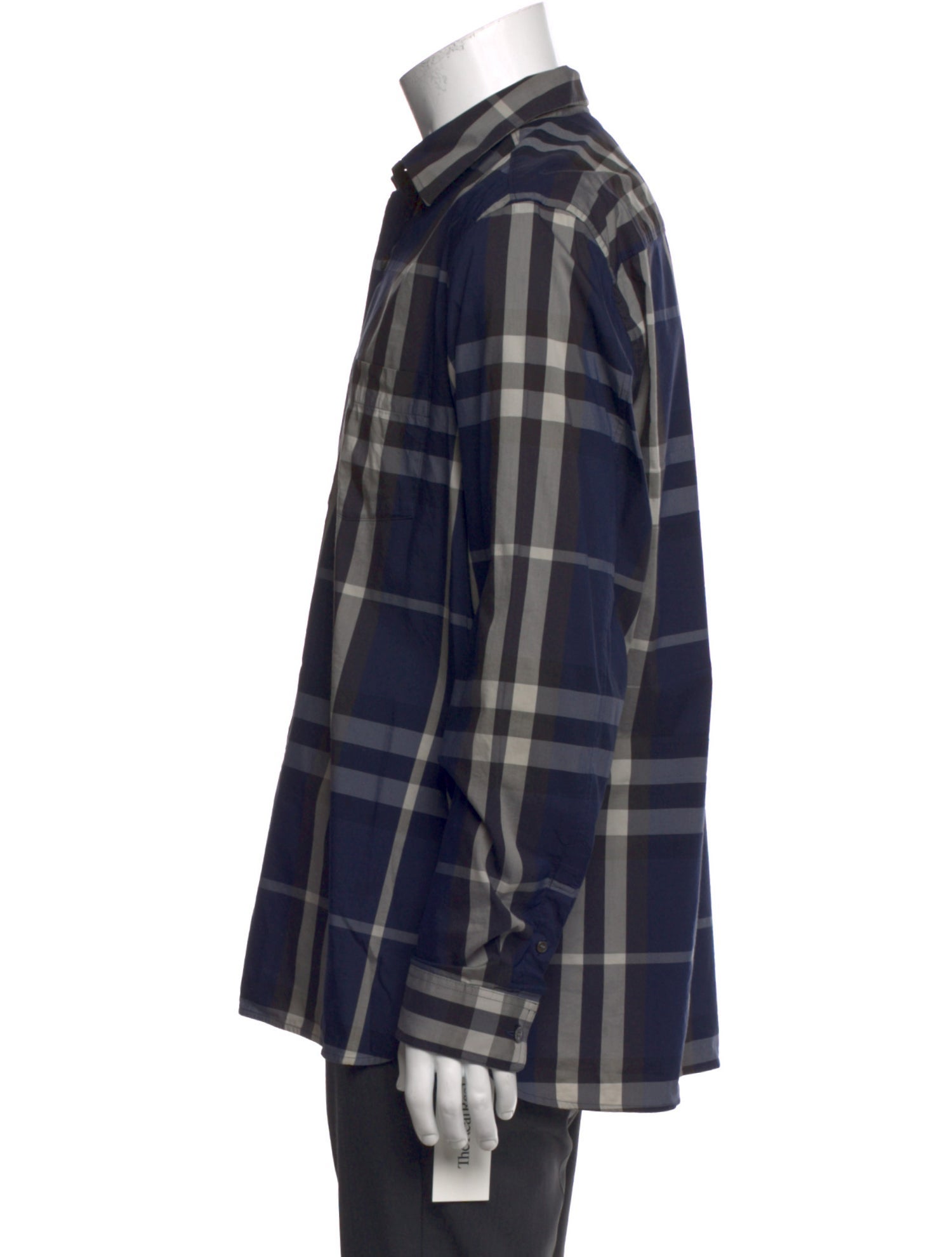 Burberry Brit Plaid Print Long Sleeve Shirt