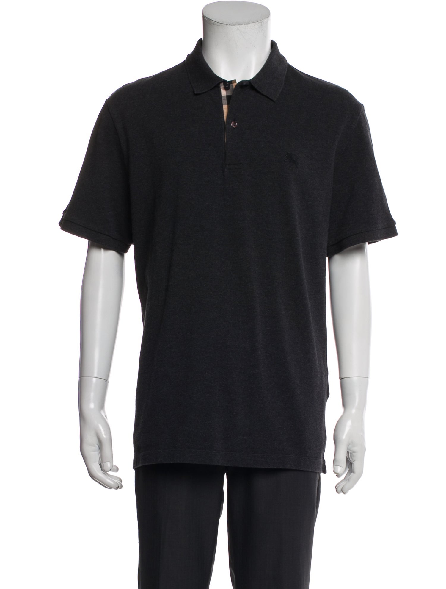 Burberry Brit Nova Check Pattern Collar Polo Shirt