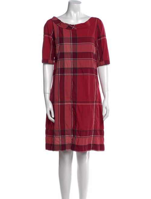 Burberry Brit Plaid Print Knee-Length Dress