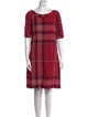 Burberry Brit Plaid Print Knee-Length Dress