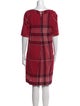 Burberry Brit Plaid Print Knee-Length Dress