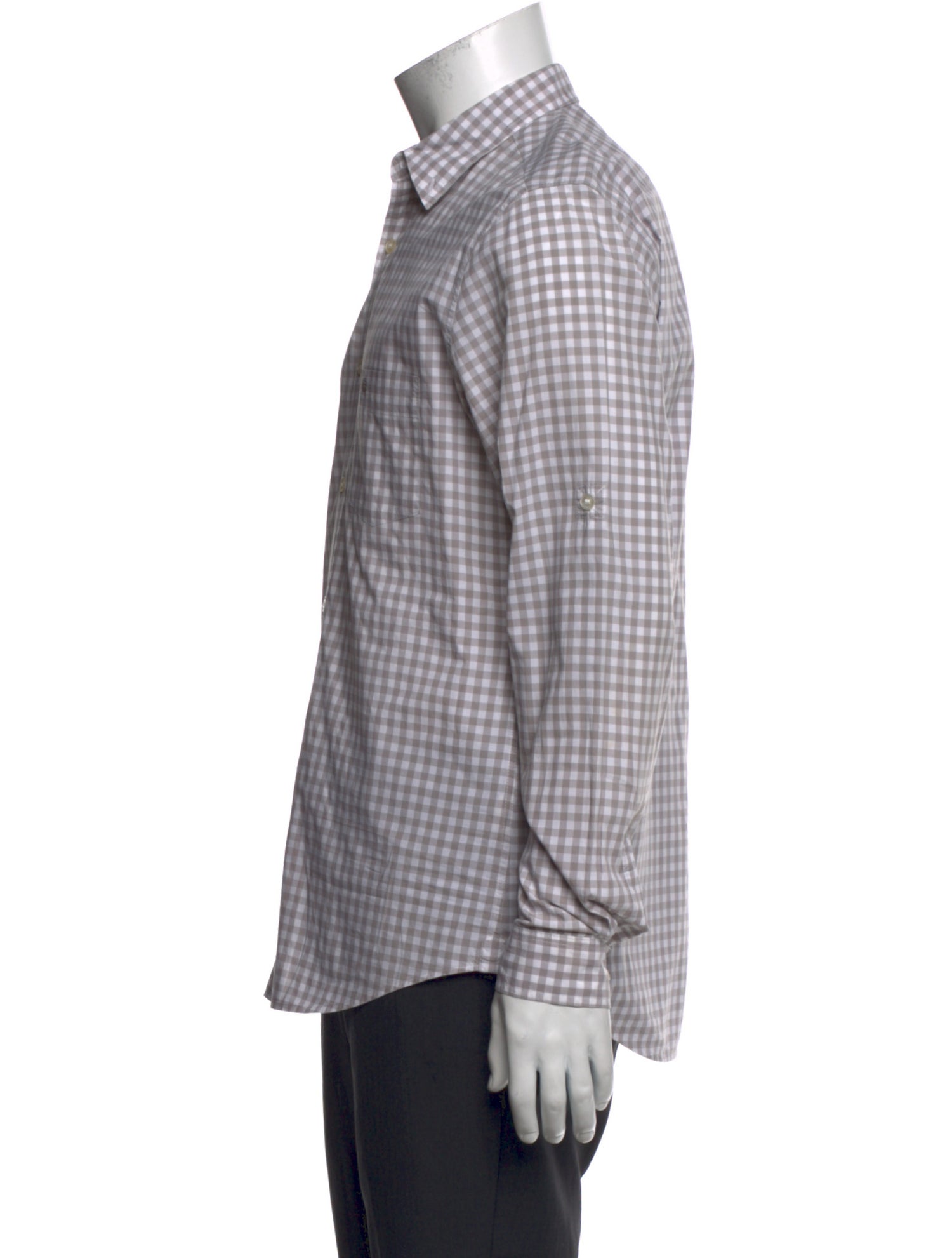 Burberry Brit Plaid Print Long Sleeve Dress Shirt