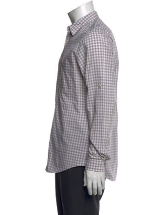 Burberry Brit Plaid Print Long Sleeve Dress Shirt