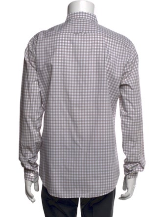 Burberry Brit Plaid Print Long Sleeve Dress Shirt