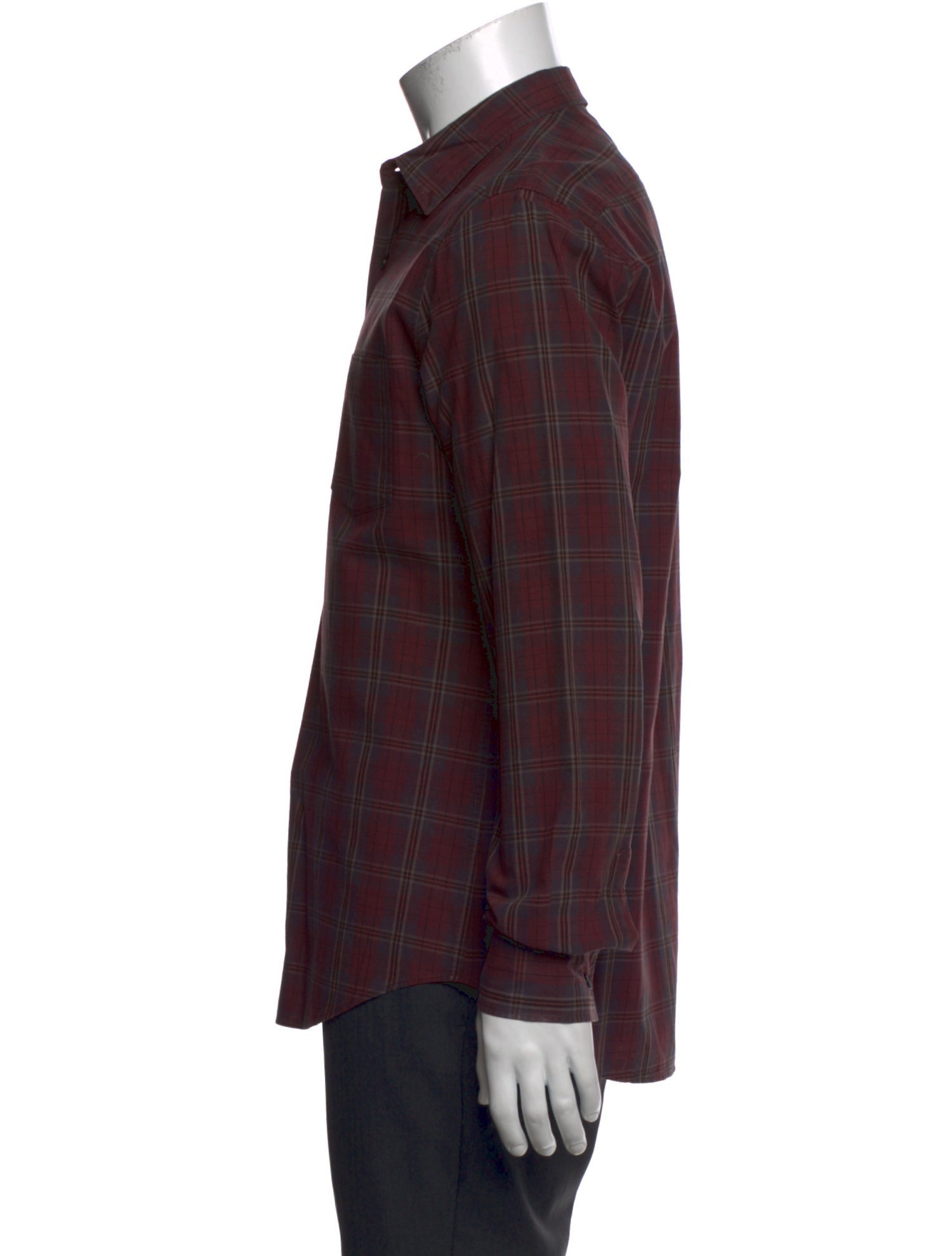 Burberry Brit Plaid Print Long Sleeve Dress Shirt