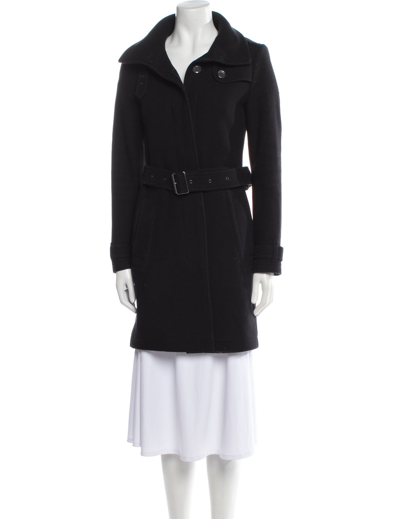 Burberry Brit Vintage Wool Faux Fur Coat