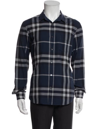 Burberry Brit Nova Check Pattern Long Sleeve Dress Shirt