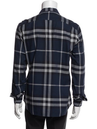 Burberry Brit Nova Check Pattern Long Sleeve Dress Shirt