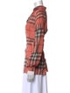 Burberry Brit Plaid Print Mock Neck Tunic