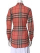 Burberry Brit Plaid Print Mock Neck Tunic