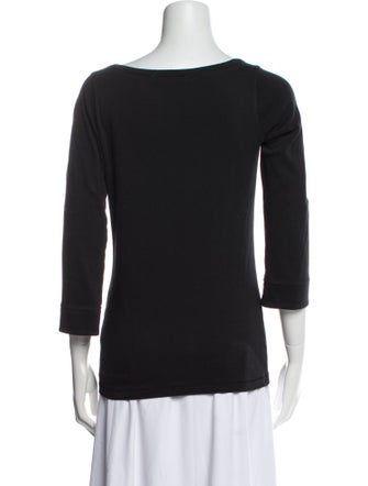 Burberry Brit Scoop Neck Three-Quarter Sleeve T-Shirt