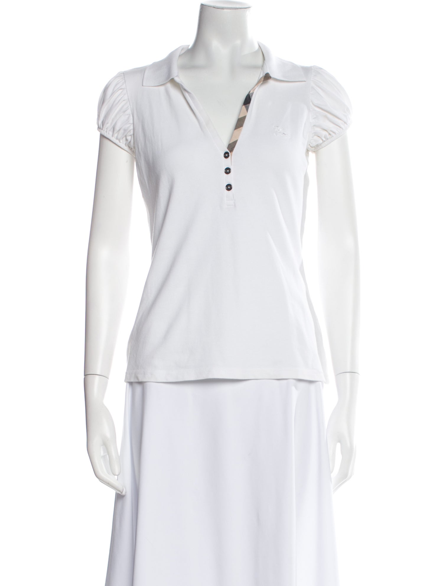 Burberry Brit V-Neck Short Sleeve Polo