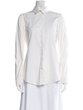 Burberry Brit Long Sleeve Button-Up Top