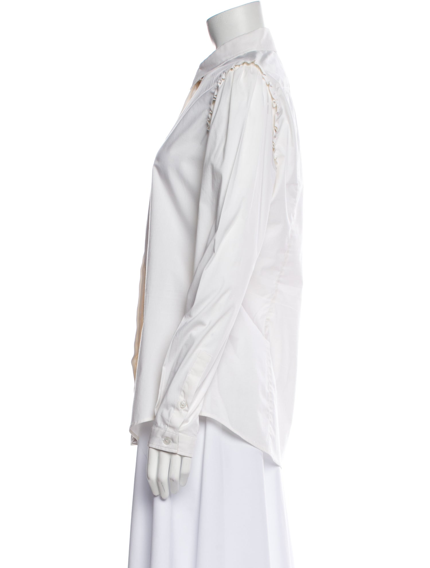 Burberry Brit Long Sleeve Button-Up Top