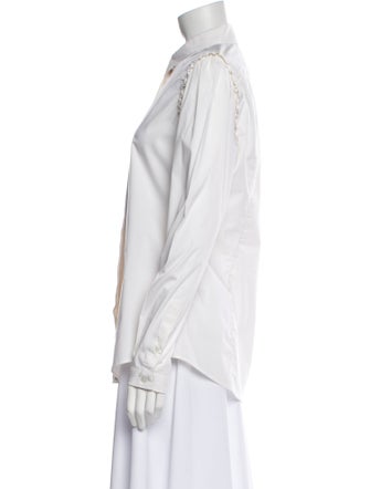 Burberry Brit Long Sleeve Button-Up Top