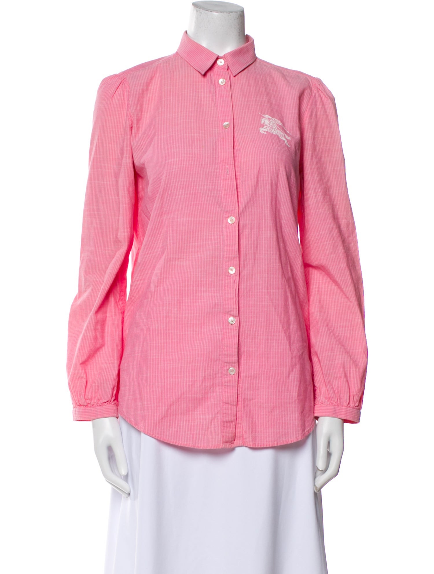 Burberry Brit Long Sleeve Button-Up Top