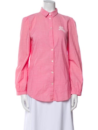 Burberry Brit Long Sleeve Button-Up Top