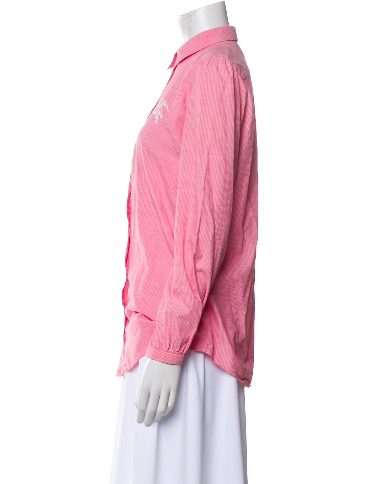 Burberry Brit Long Sleeve Button-Up Top