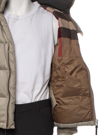 Burberry Brit House Check Pattern Puffer Coat