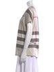 Burberry Brit Plaid Print Scoop Neck T-Shirt
