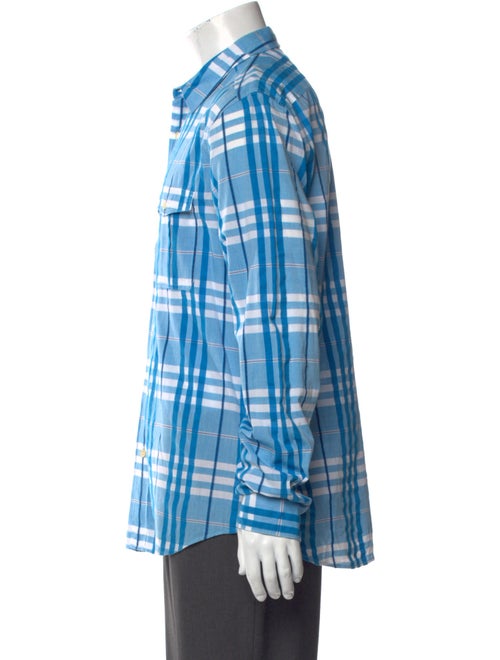 Burberry Brit Plaid Print Long Sleeve Dress Shirt