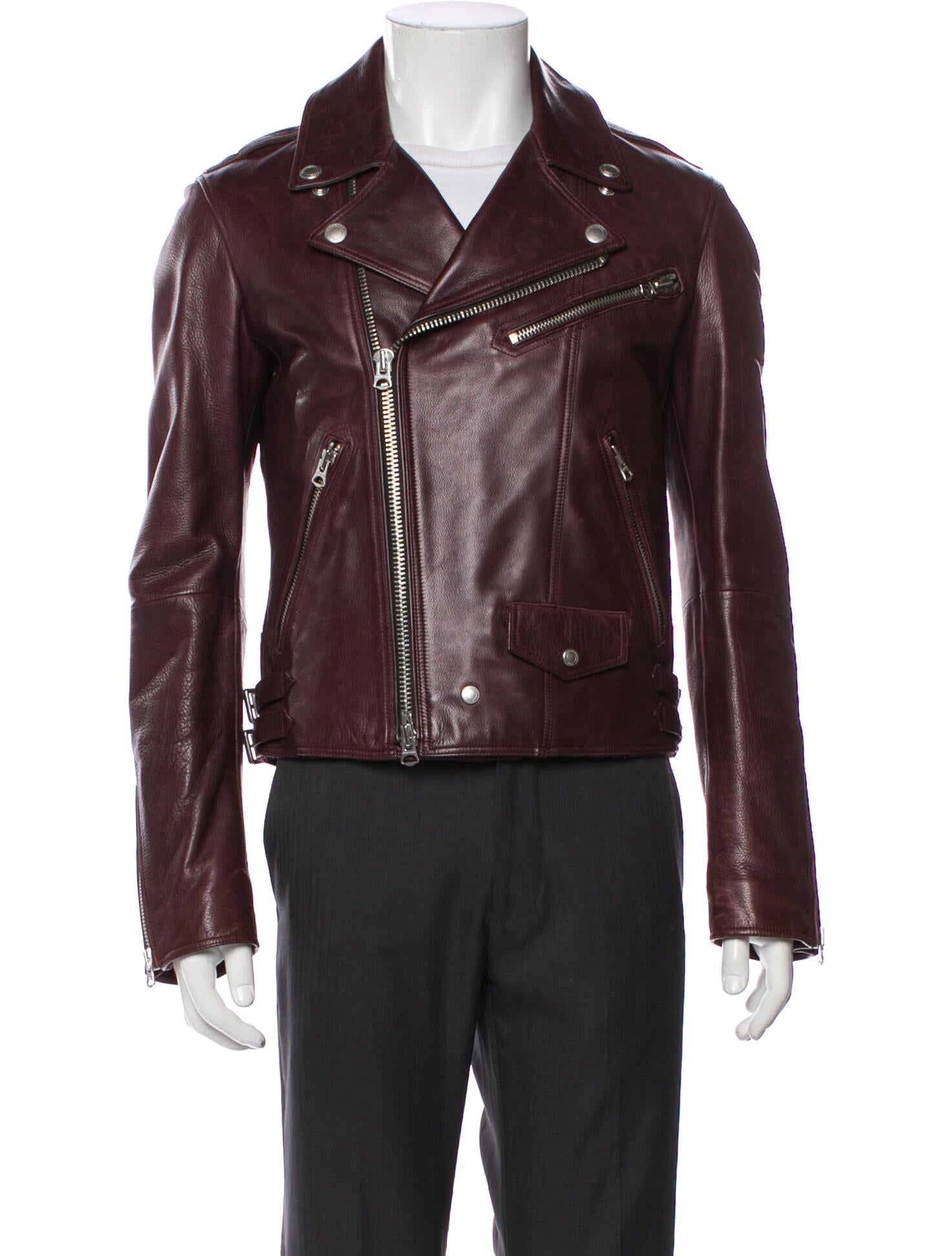Burberry Brit Calf Leather Moto Jacket