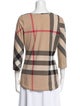 Burberry Brit Plaid Print Scoop Neck T-Shirt