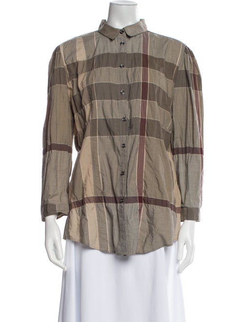 Burberry Brit Three-Quarter Sleeve Button-Up Top